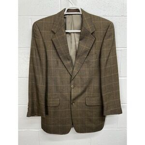 Nordstrom 100% Cashmere Brown Houndstooth Blazer Jacket / Men's 42